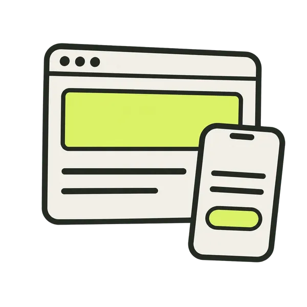 Une fenêtre de navigateur et un écran de téléphone montrant la même page.