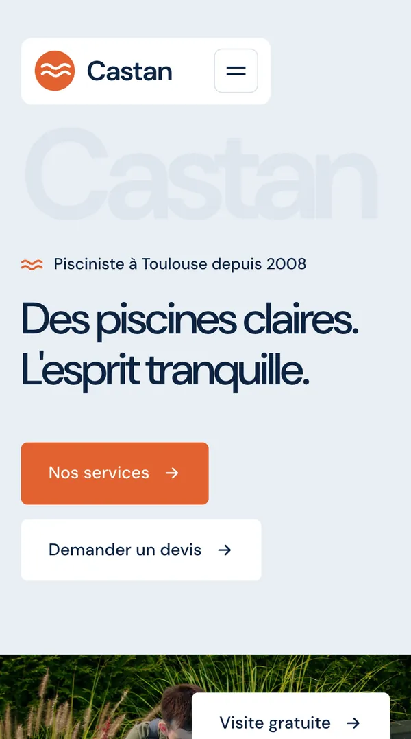 Site web réalisé pour Castan Piscines, Pisciniste · Toulouse
