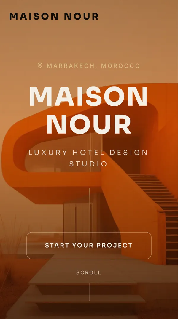 Site web réalisé pour Maison Nour, Architecture d’intérieur · Marrakech