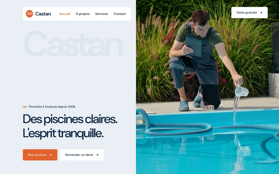 Site web réalisé pour Castan Piscines