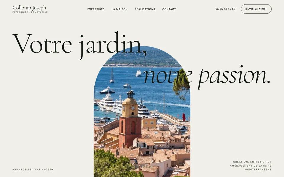Site web réalisé pour Collomp Joseph