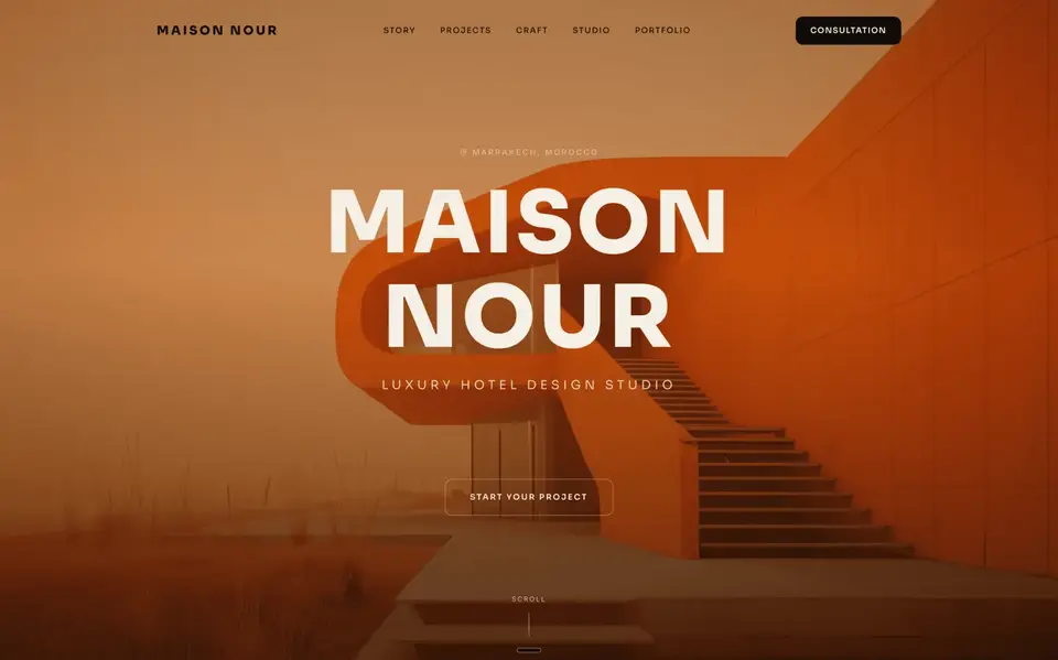 Site web réalisé pour Maison Nour