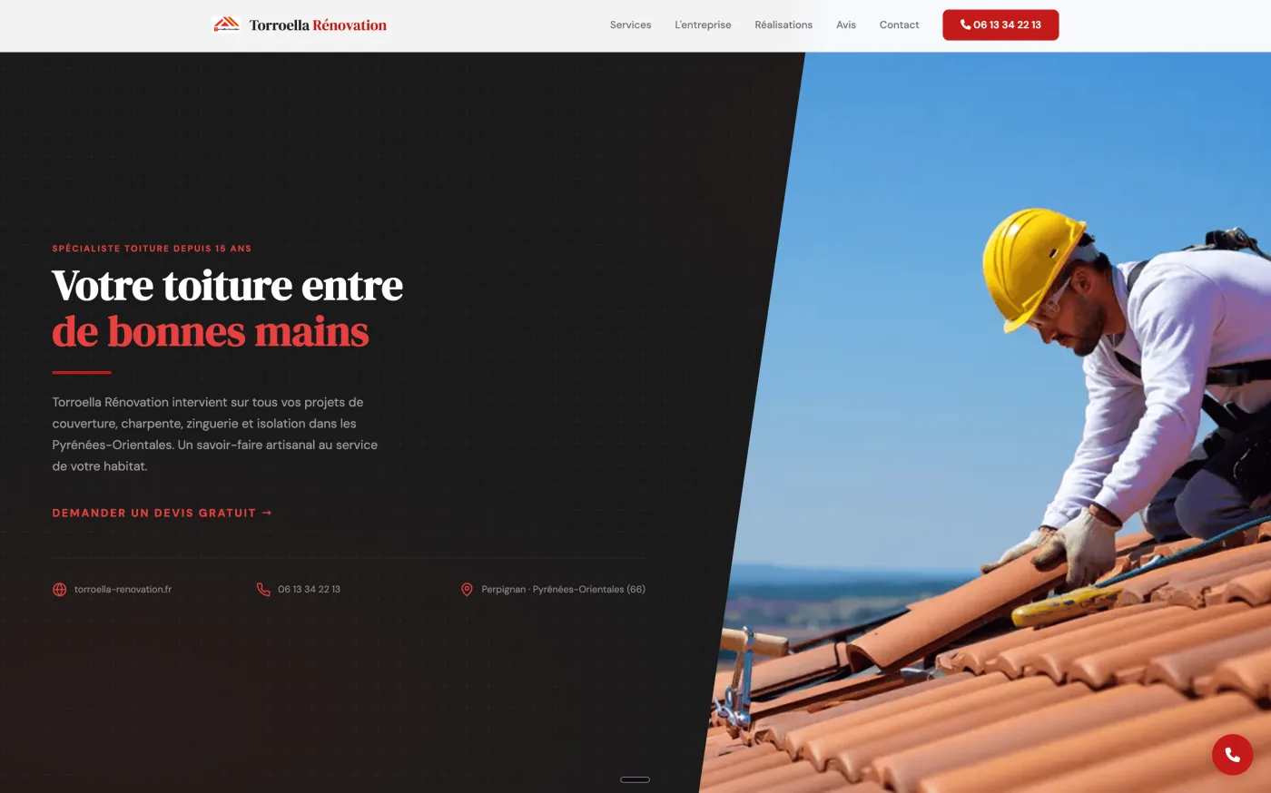 Torroella — Villa & rénovation — Site web créé par Kliik Agency pour les professionnels de l'habitat